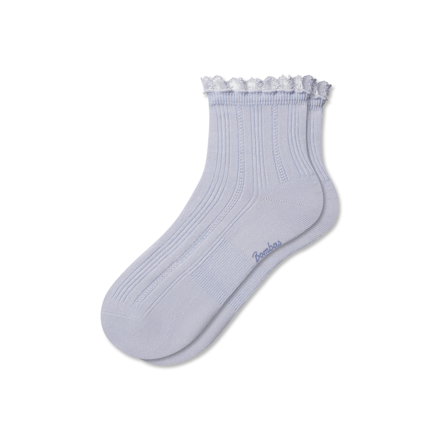 Women's Ruffle Lace Quarter Socks - Fresh Choice