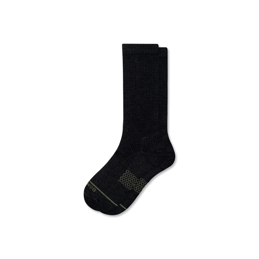 Men's Merino Wool Blend Modern Rib Calf Socks - Classic Ready