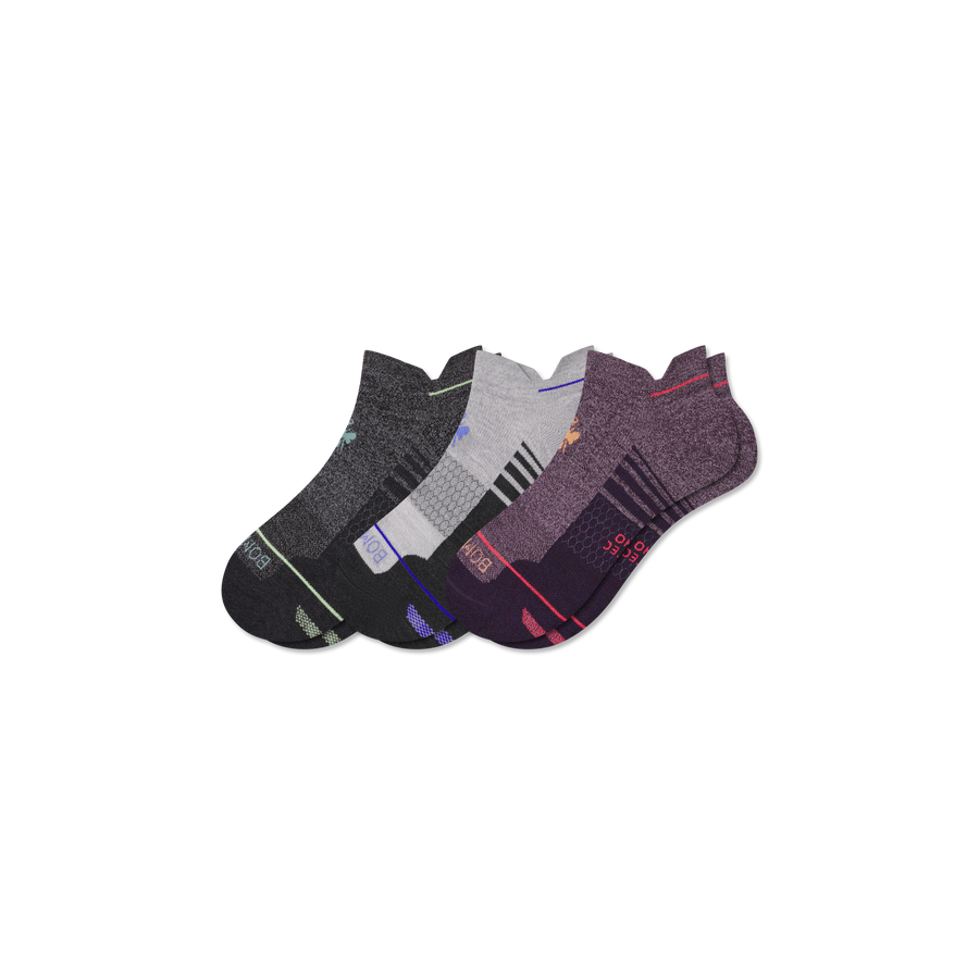 Women's Merino Wool Blend Run Ankle Sock 3-Pack - Modern Touch