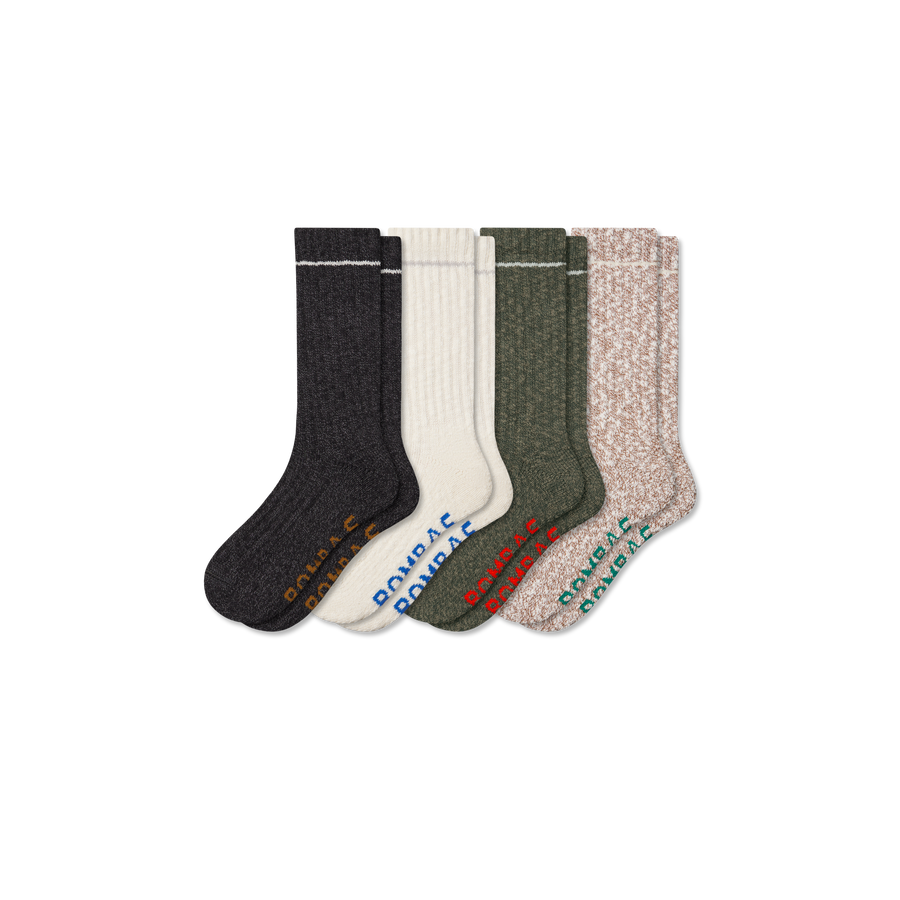 Men's Chunky Ragg Calf Sock 4-Pack - Clean Finish