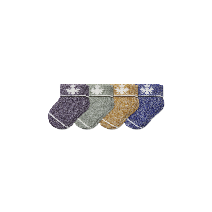 Baby Merino Wool Blend Calf Sock 4-Pack (0-6 Months) - Simple Style