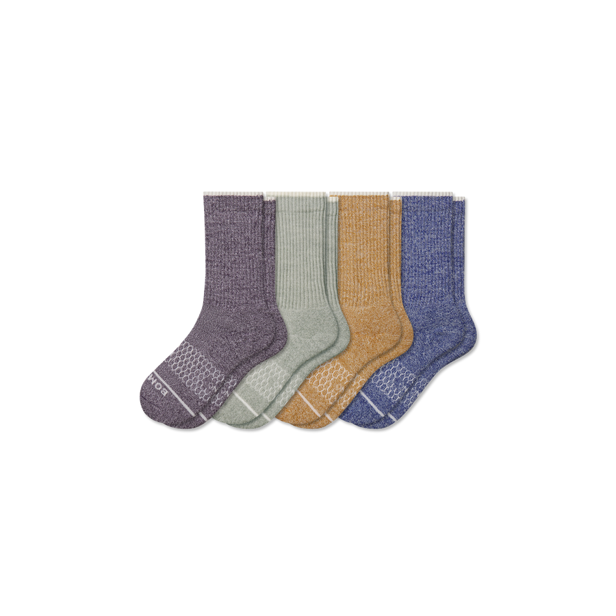 Youth Merino Wool Blend Calf Sock 4-Pack - Soft Step