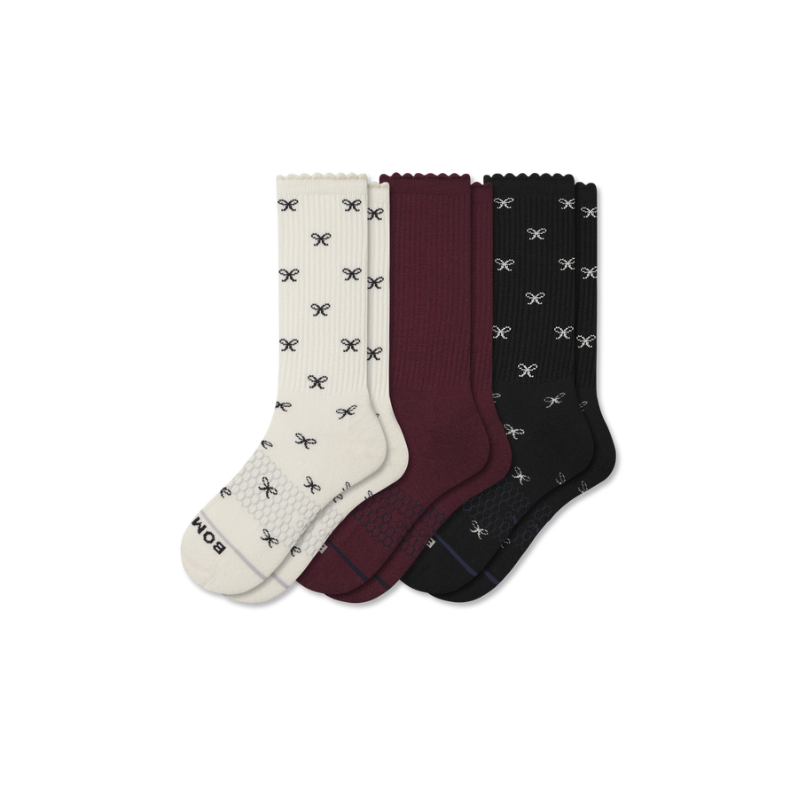 Women's Merino Wool Blend Calf Sock 3-Pack - Everyday Pair