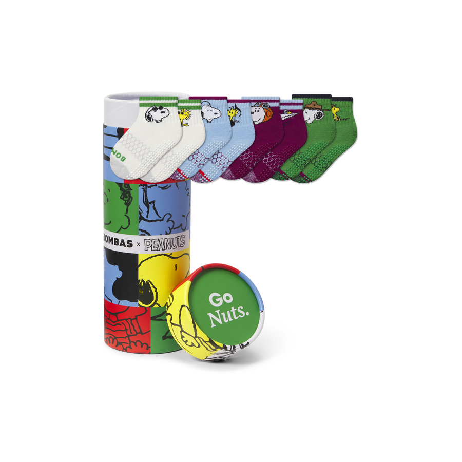 Peanuts x Bombas: Toddler Gripper Calf Sock 4-Pack Gift Box - Easy Choice