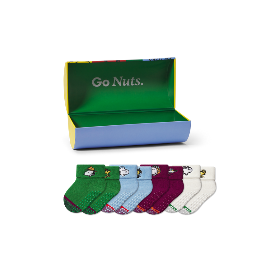 Peanuts x Bombas: Baby Gripper Calf Sock 4-Pack Gift Box (6-12 Months) - Simple Style