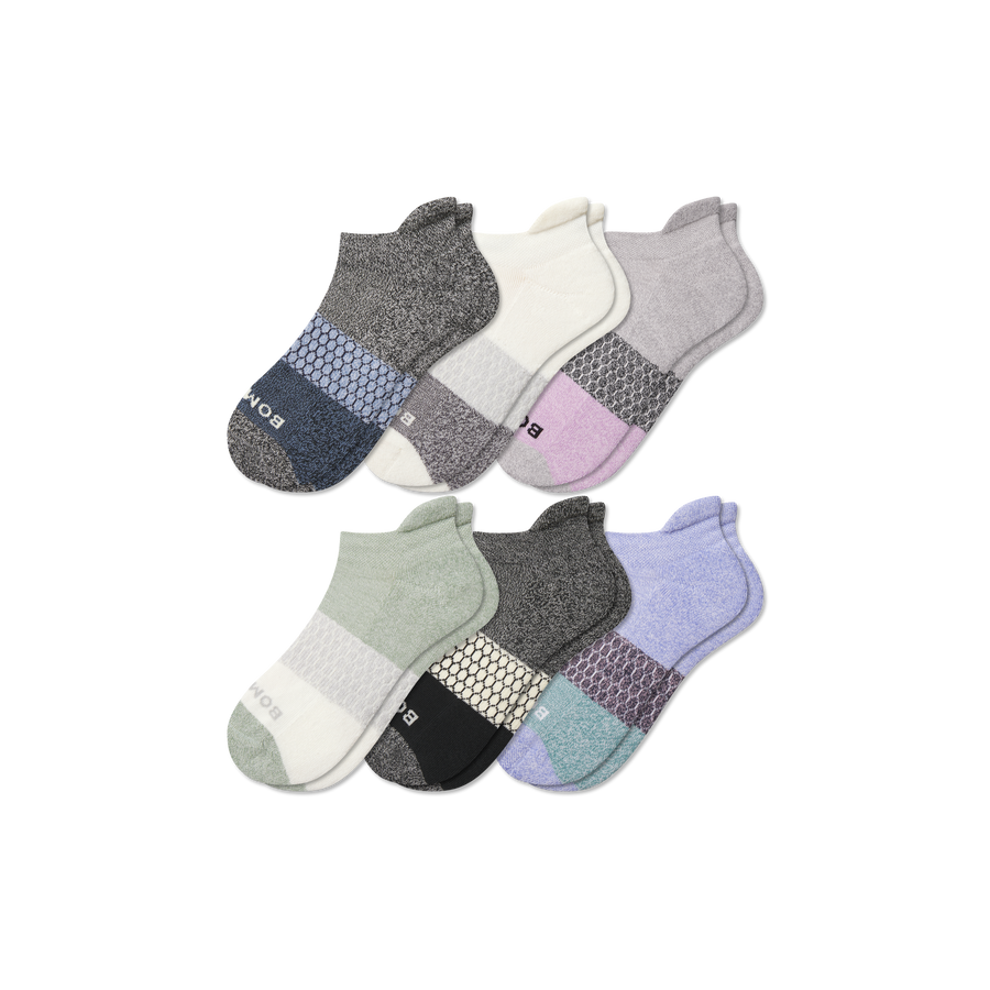 Youth Tri-Block Ankle Sock 6-Pack - Light Cushion