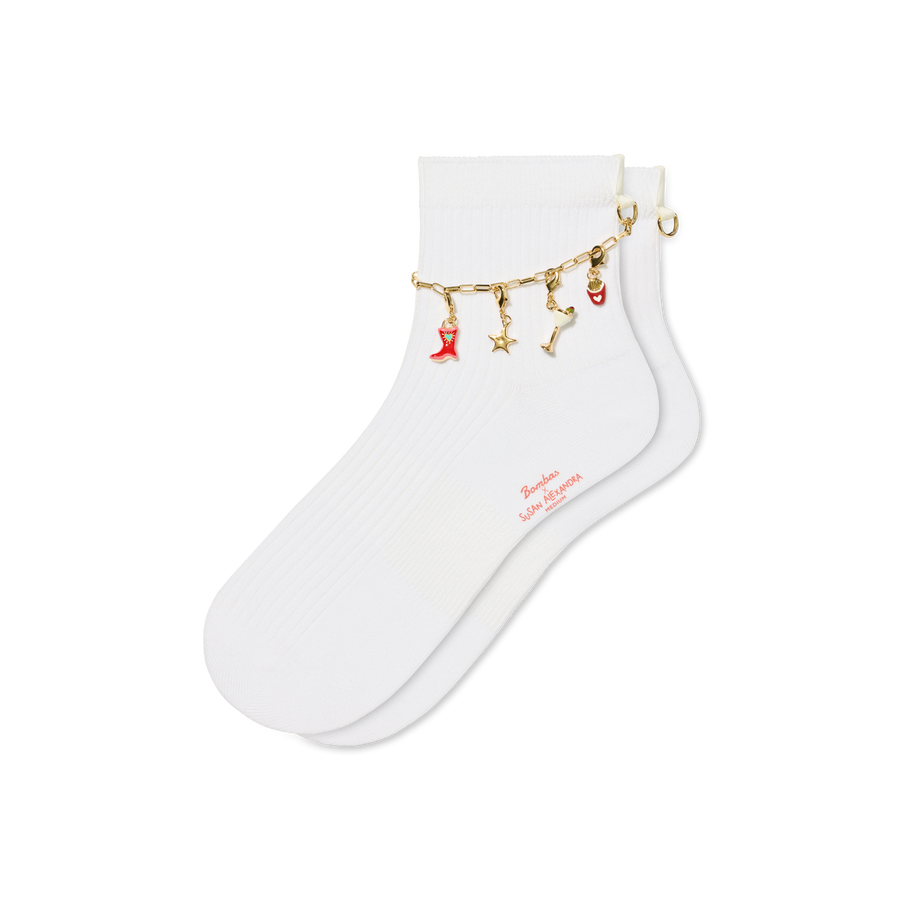 Bombas x Susan Alexandra Charms and Anklet Quarter Socks - Daily Pick