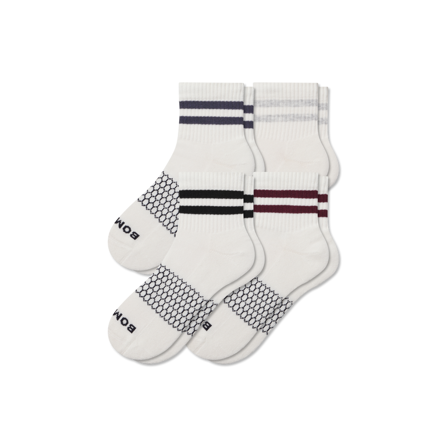 Men's Vintage Stripes Quarter Sock 4-Pack - Easy Pair
