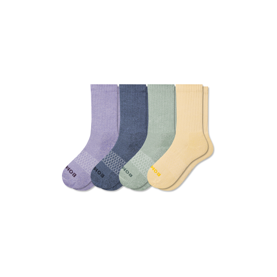 Youth Marl Calf Sock 4-Pack - Clean Finish
