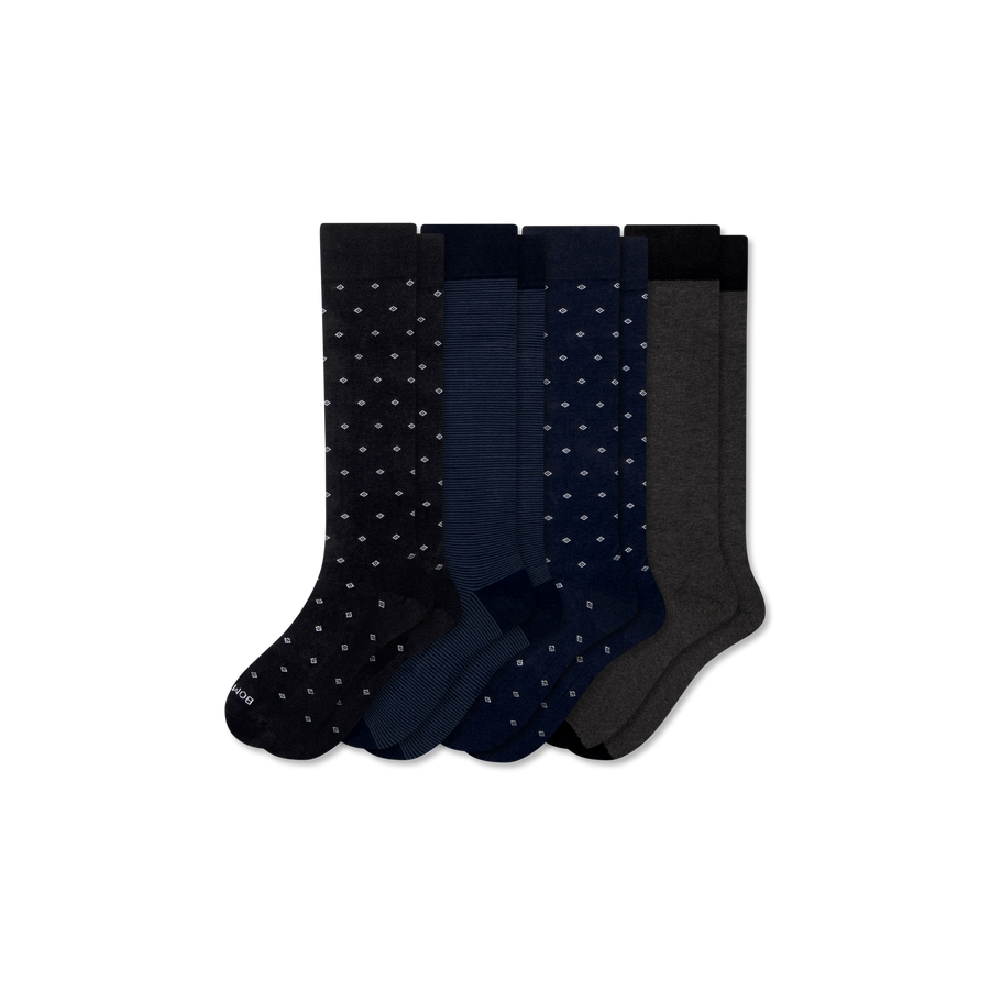 Men's Dress Over the Calf Sock 4-Pack - Fresh Step