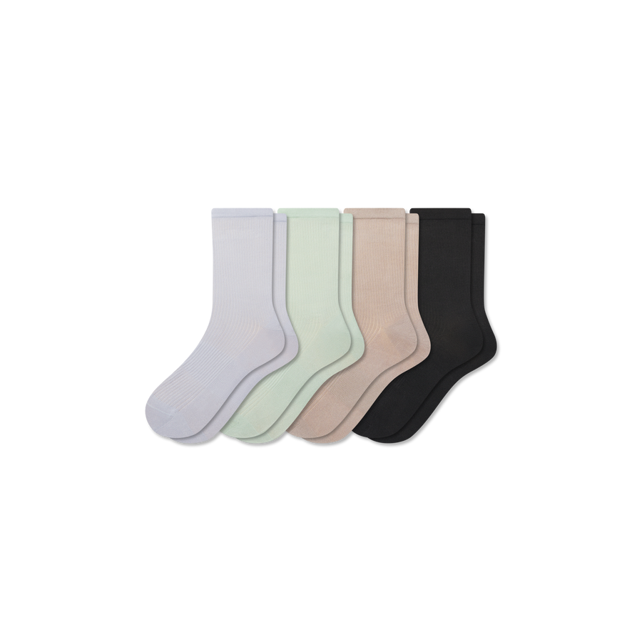Women's Rib Half Calf Sock 4-Pack - Essential Ready