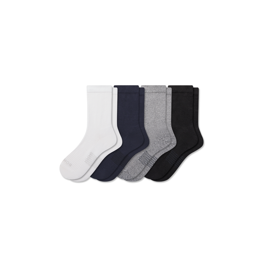 Men's Modern Rib Half Calf Sock 4-Pack - Soft Step