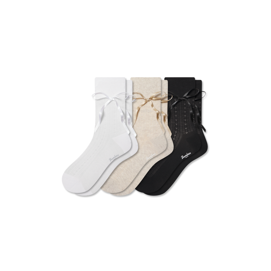 Women’s Bow Half Calf Sock 3-Pack - Soft Step