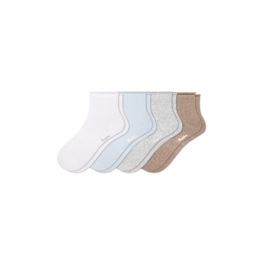 Women’s Roll Top Quarter Sock 4-Pack - Essential Ready
