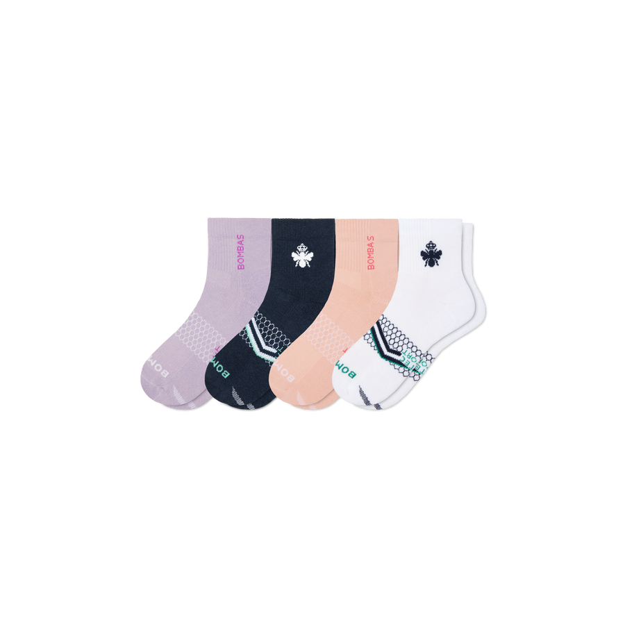 Women's All Sport Quarter Sock 4-Pack - Clean Finish