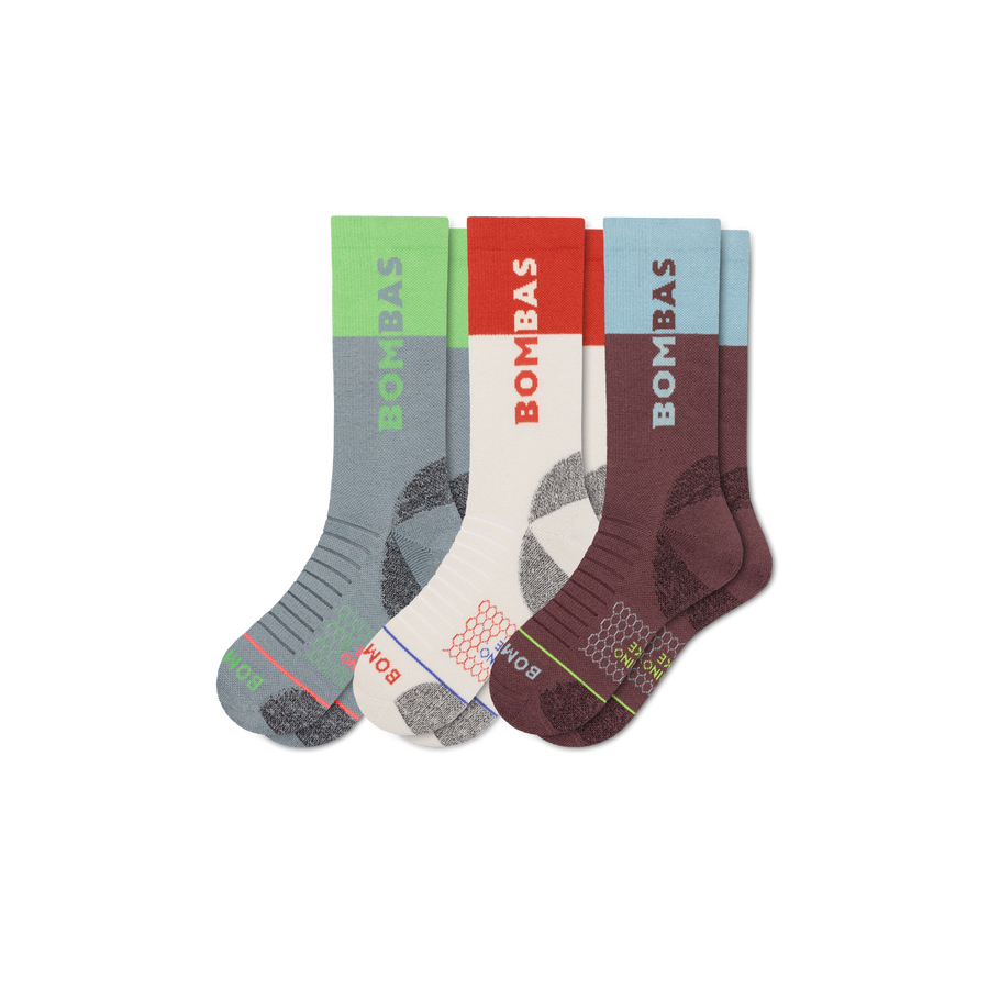 Men's Merino Wool Blend Hiking Calf Sock 3-Pack - Fresh Step
