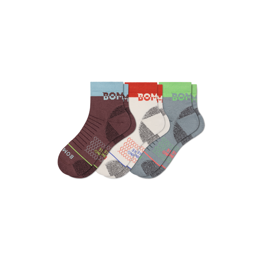 Women's Merino Wool Blend Hiking Quarter Sock 3-Pack - Ready Pick