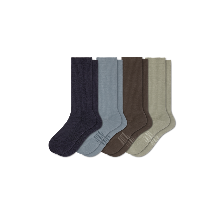 Men's Modern Rib Calf Sock 4-Pack - Essential Ready