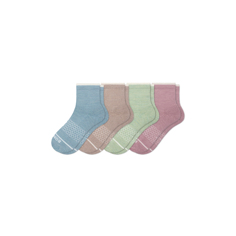 Women's Merino Wool Blend Quarter Sock 4-Pack - Daily Step