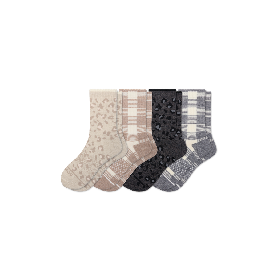 Women's Merino Wool Blend Half Calf Sock 4-Pack - Fresh Choice