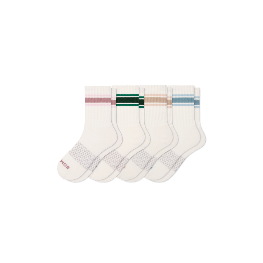 Women's Vintage Stripes Half Calf Sock 4-Pack - Modern Touch