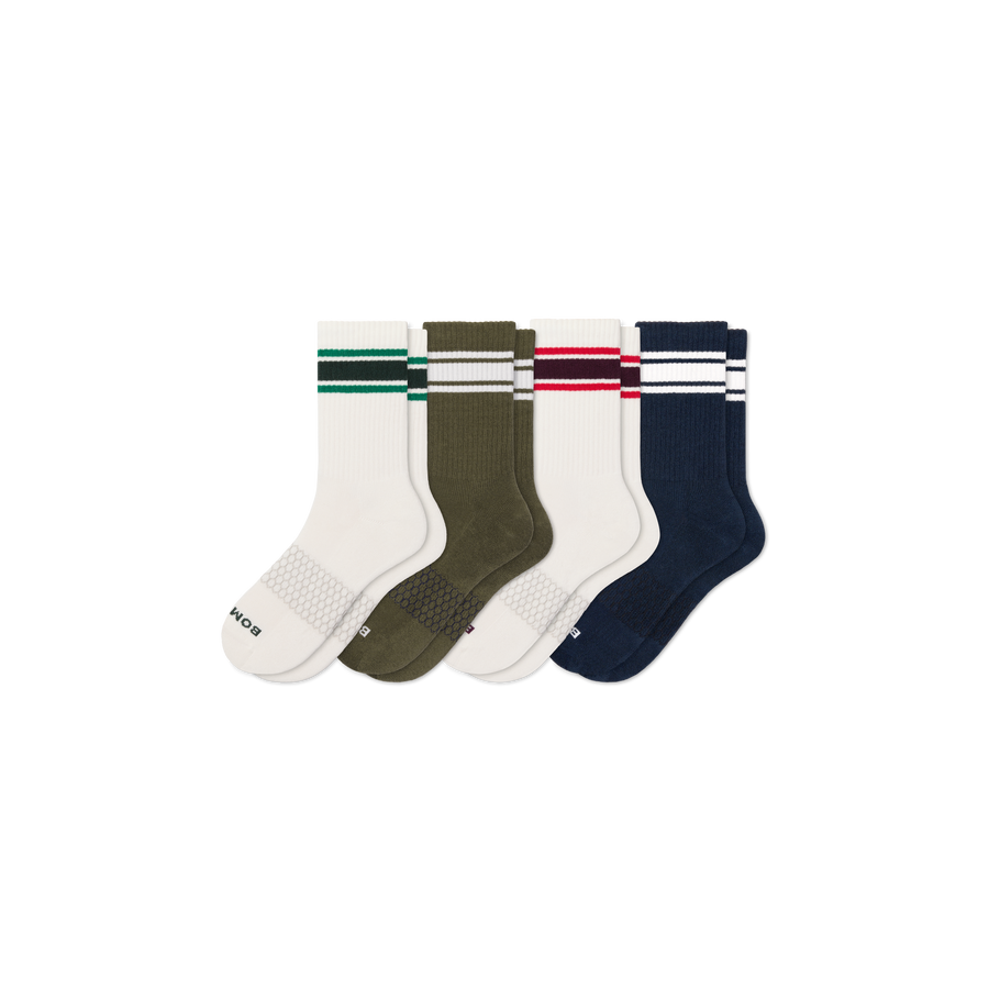 Men's Vintage Stripes Half Calf Sock 4-Pack - Easy Choice