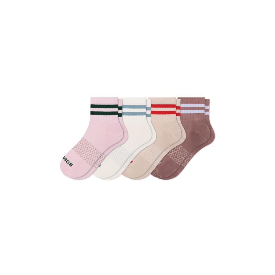 Women's Vintage Stripes Quarter Sock 4-Pack - Everyday Pair
