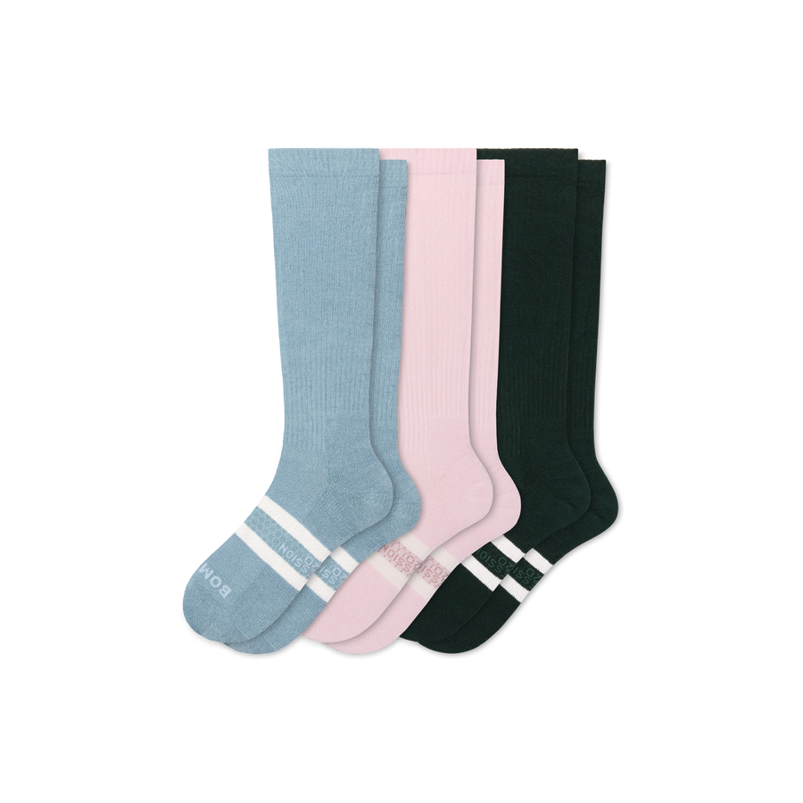 Women's Knee High Sock 3-Pack (15-20mmHg) - Simple Style