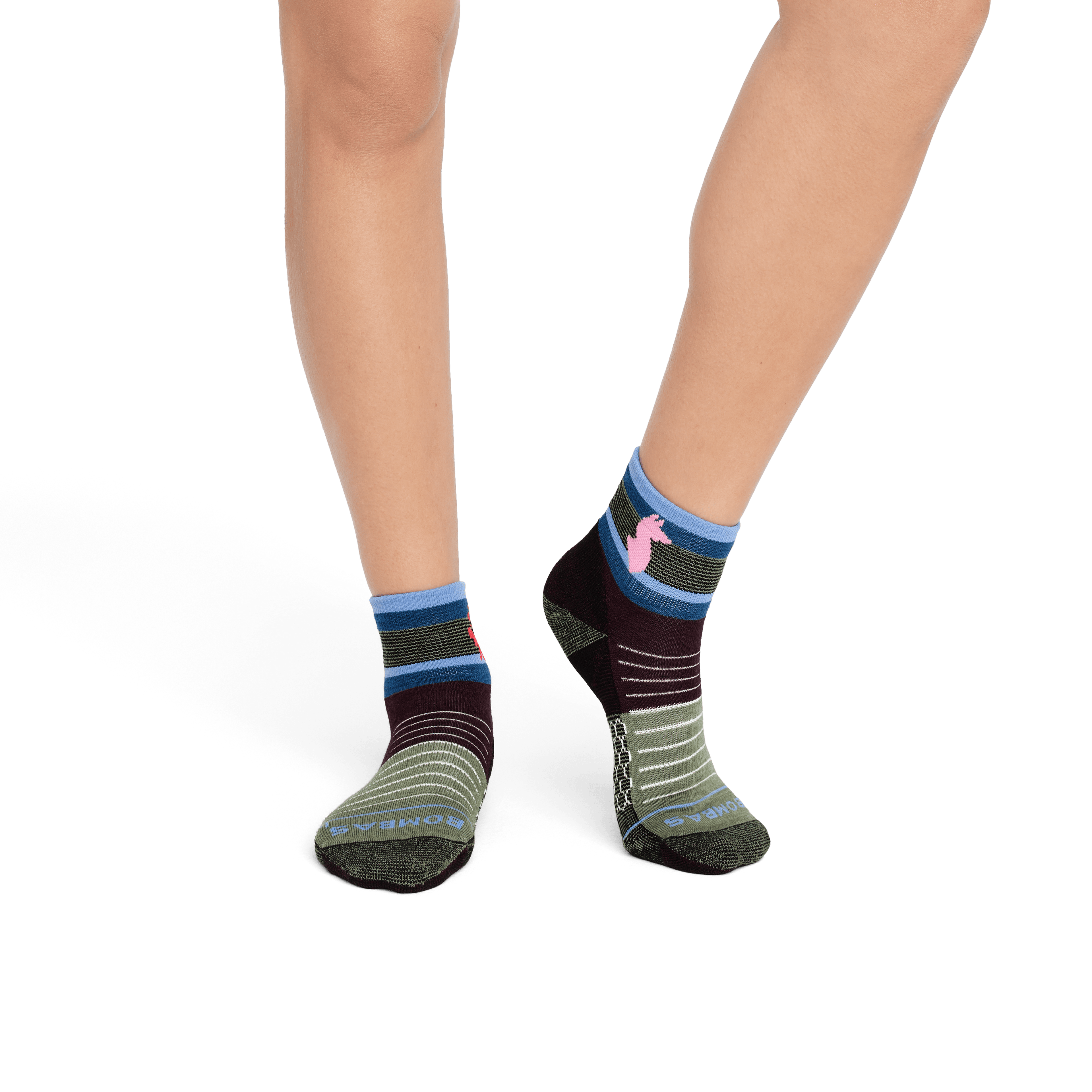 Cotopaxi x Bombas Merino Wool Blend Hiking Quarter Socks - Green WO1