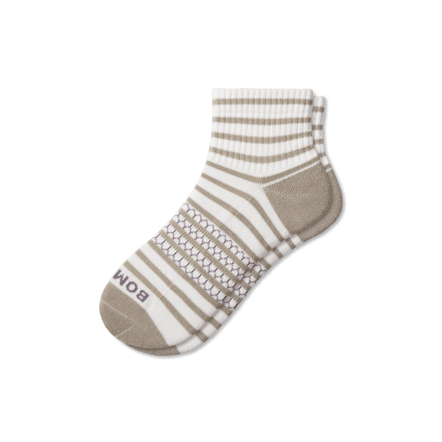 Women's Coastal Stripe Quarter Socks - Classic Ready