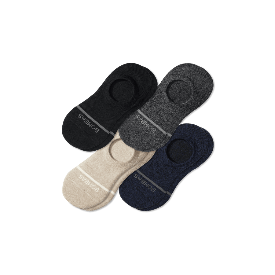 Men's Merino Wool Blend No Show Sock 4-Pack - Easy Pair