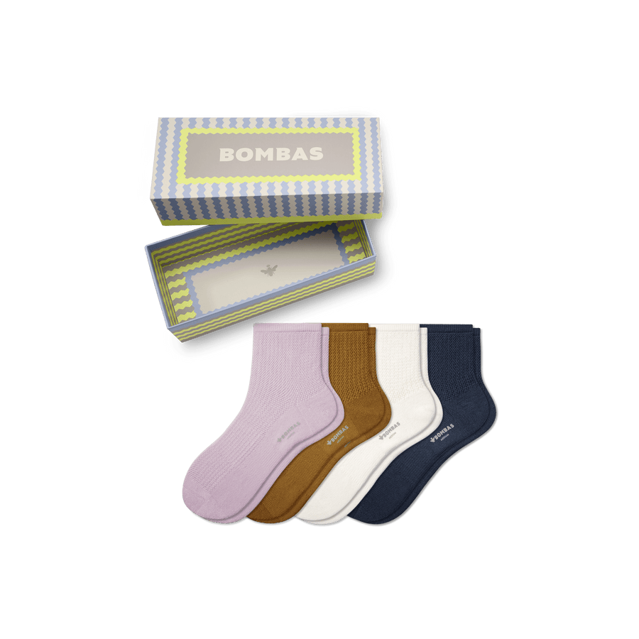 Women's Quarter Sock 4-Pack Gift Box - Daily Step