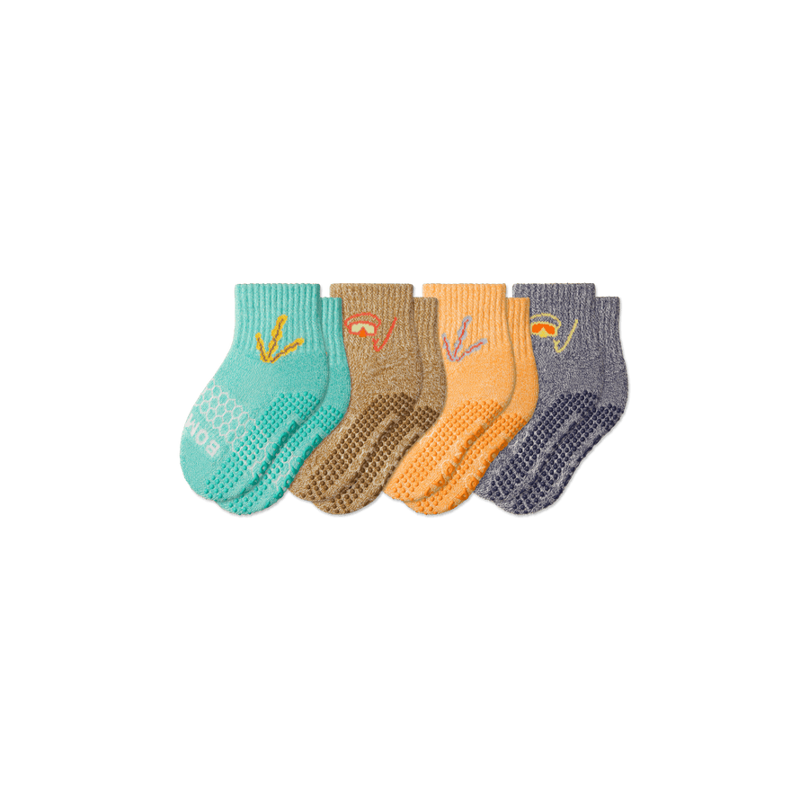 Toddler Aquatic Gripper Calf Sock 4-Pack - Everyday Pair