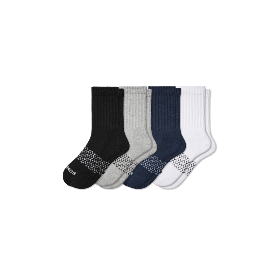 Men's Solids Half Calf Sock 4-Pack - All Day Fit