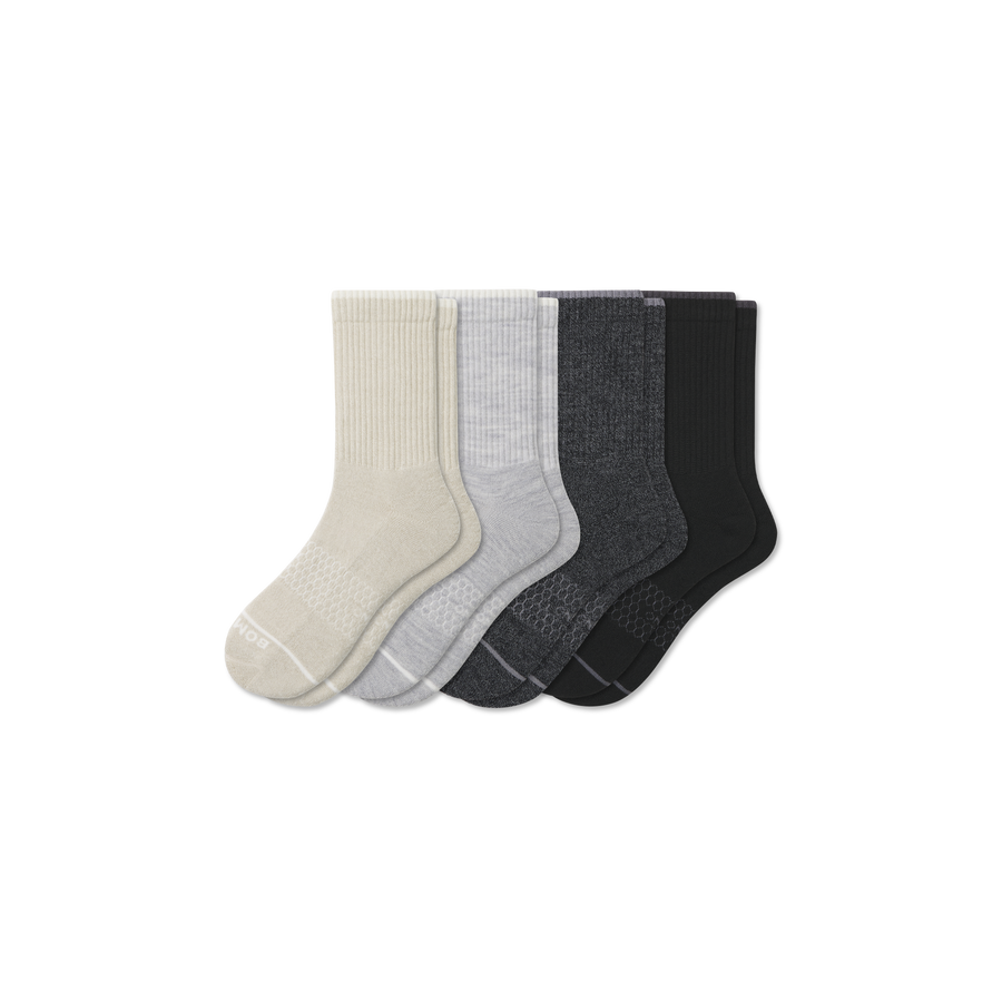 Men's Merino Wool Blend Half Calf Sock 4-Pack - Ready Pair