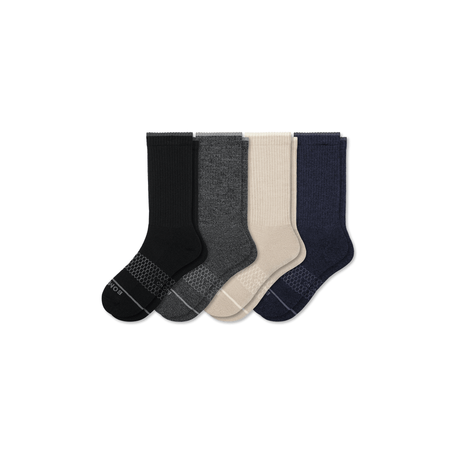 Women's Merino Wool Blend Calf Sock 4-Pack - Simple Style