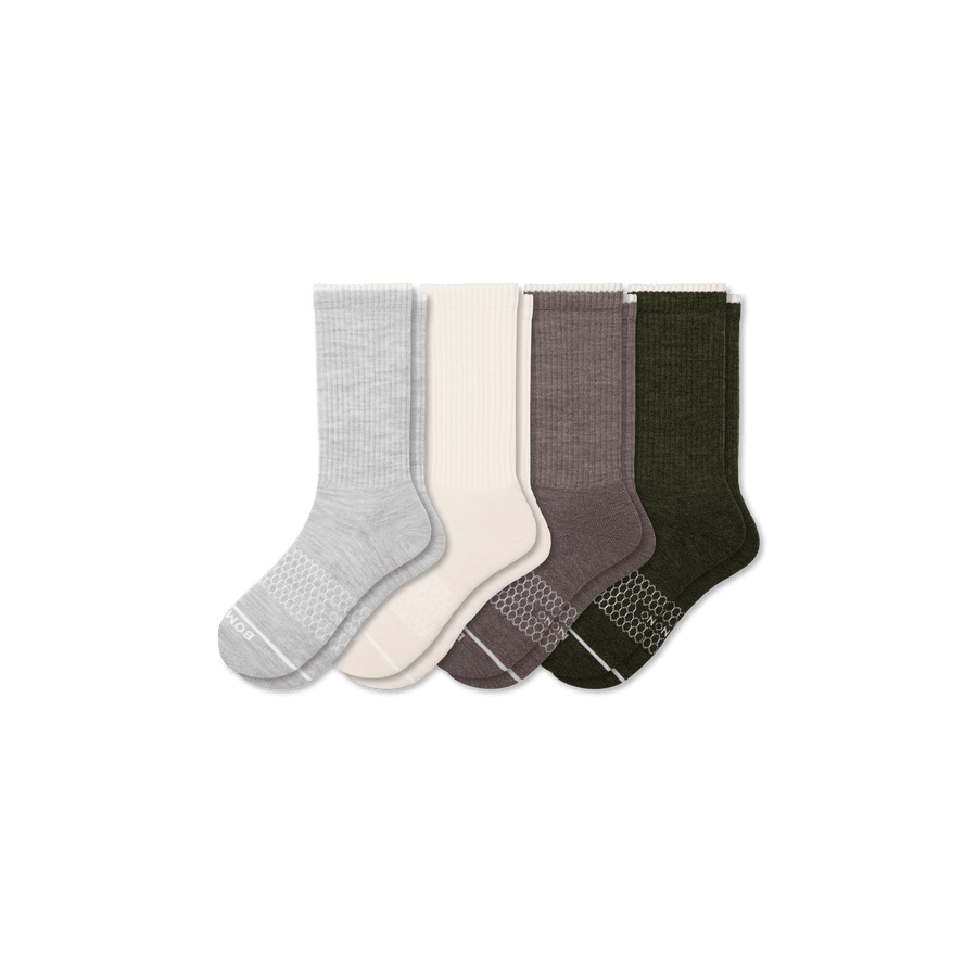Men's Merino Wool Blend Calf Sock 4-Pack - Ready Pair