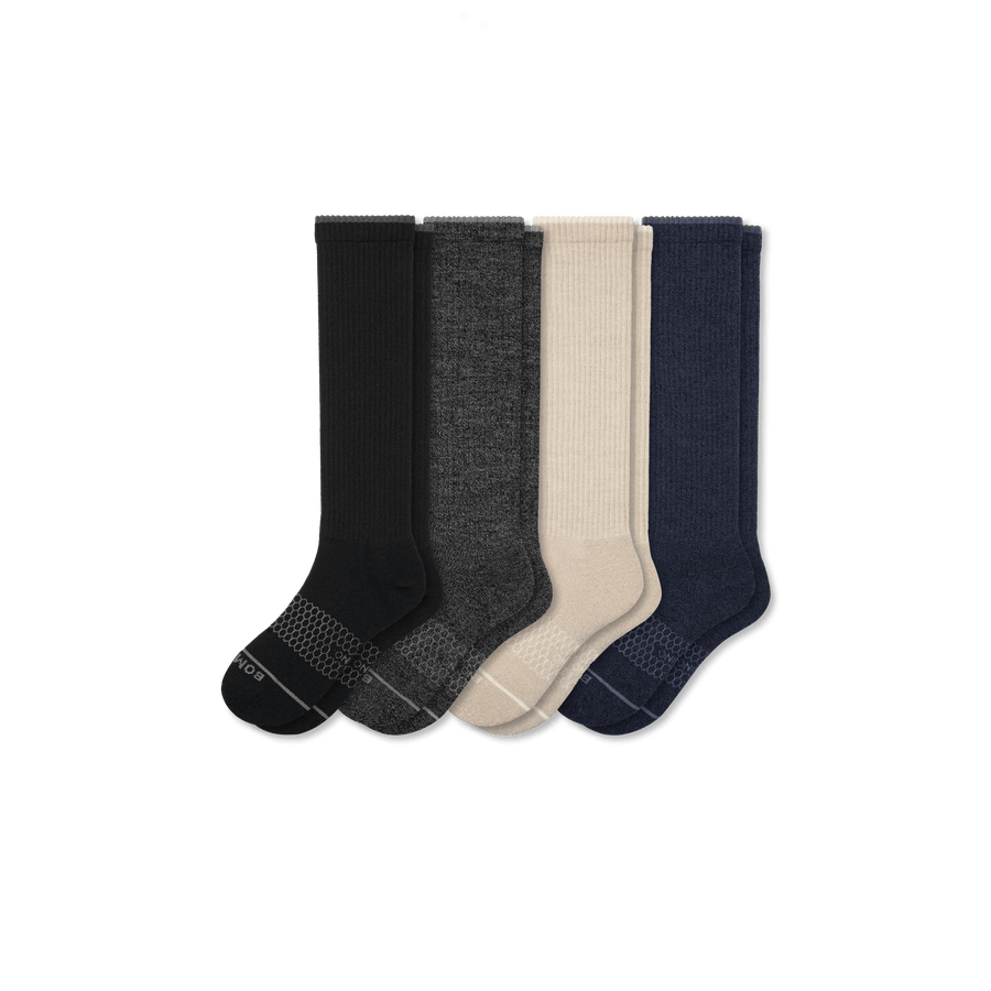 Women's Merino Wool Blend Knee-High Sock 4-Pack - Travel Pair