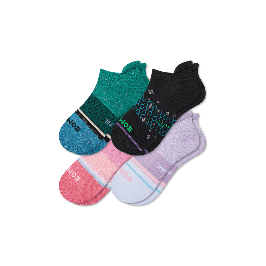 Youth Wicked X Bombas Ankle Sock 4-Pack - All Day Fit