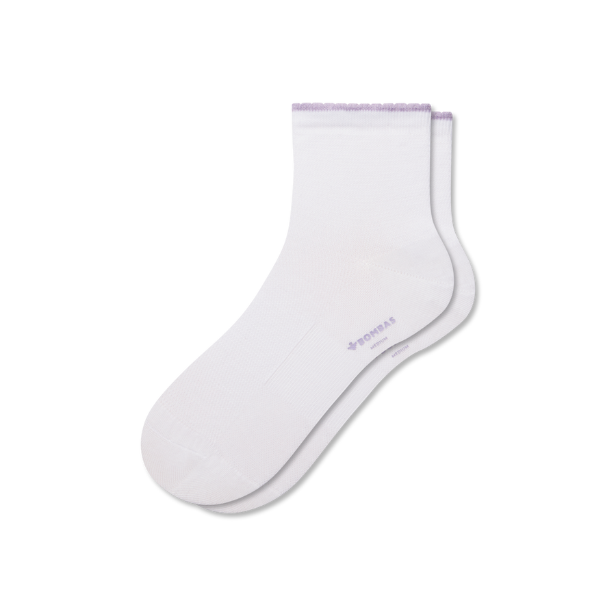 Women’s Scallop Cuff Quarter Socks - Daily Pick