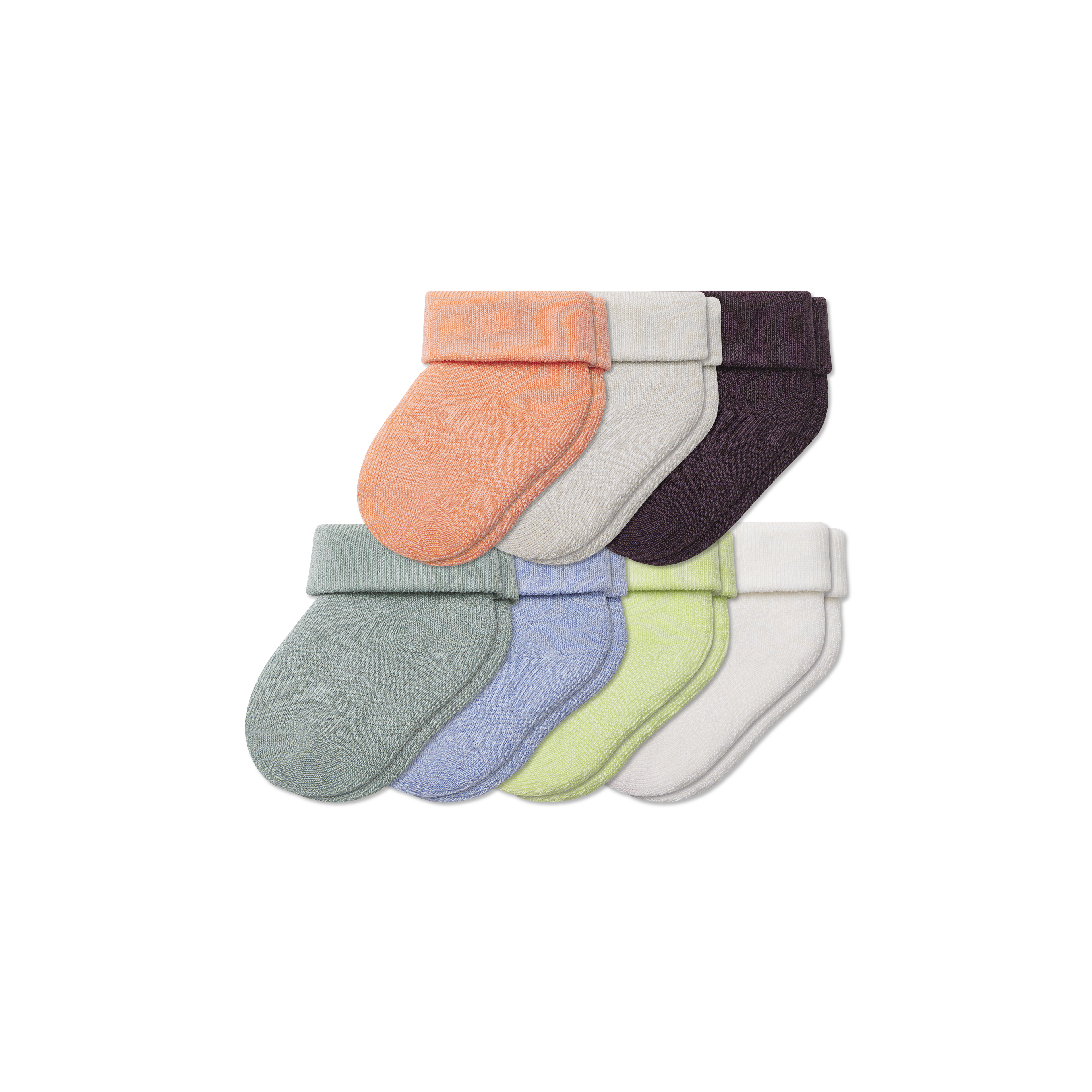 Baby Week of Bombas Calf Sock 7-Pack - Dawn Lime Mix L [8958]