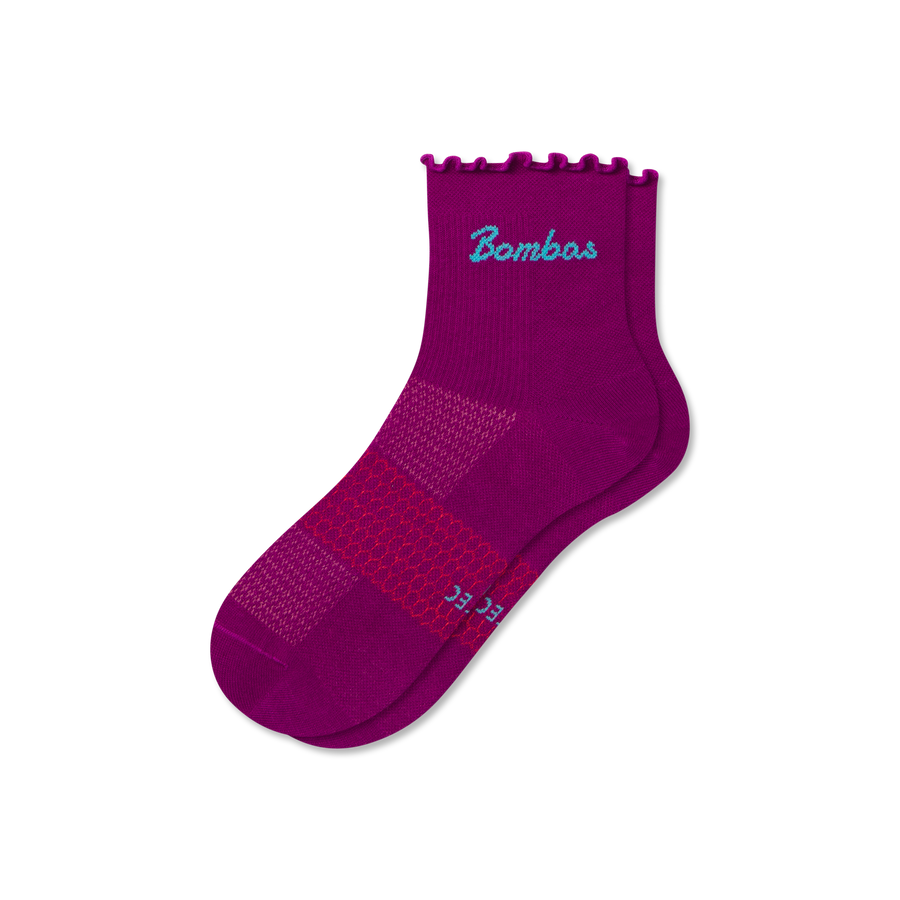 Women’s UltraLite Ruffle Sport Quarter Socks - Daily Cushion