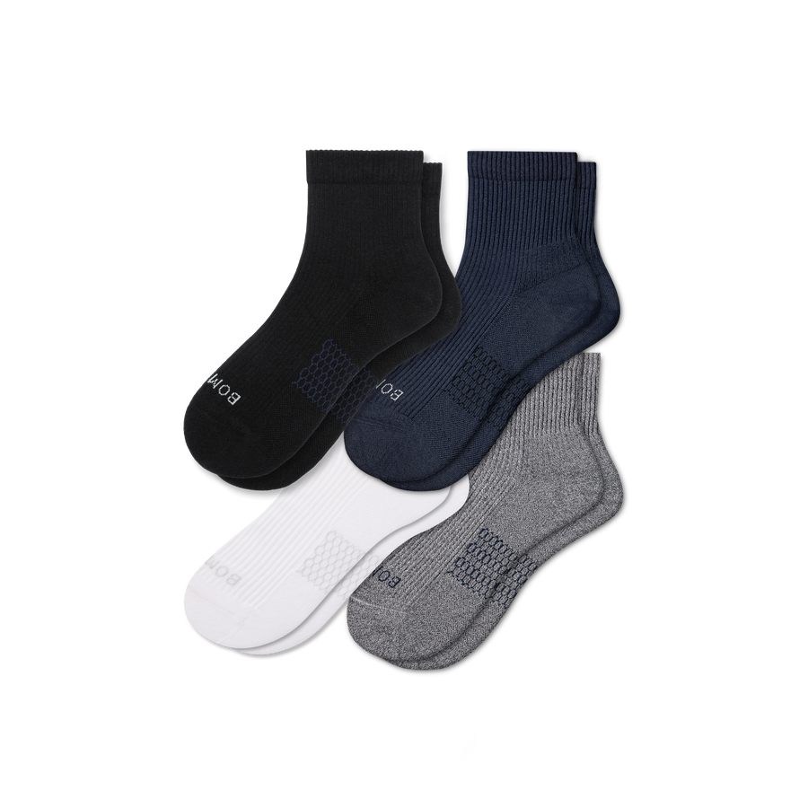 Men's Modern Rib Quarter Sock 4-Pack - Easy Pair