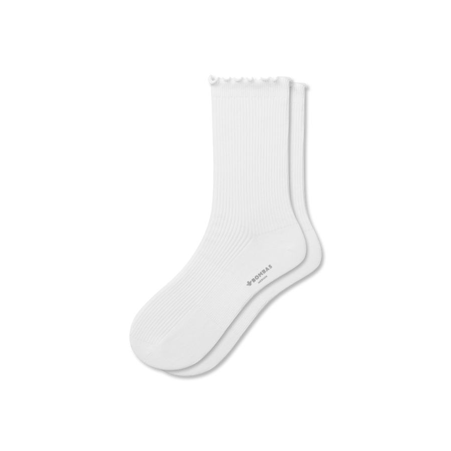 Women's Ruffle Rib Half Calf Socks - Everyday Pair