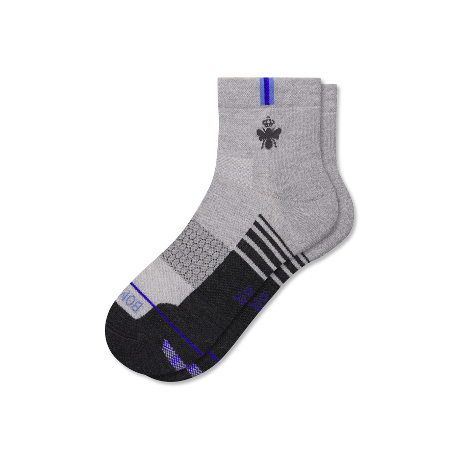 Men's Merino Wool Blend Run Quarter Socks - Modern Touch