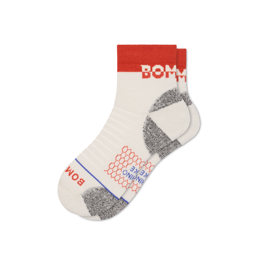 Men's Merino Wool Blend Hiking Quarter Socks - All Day Fit