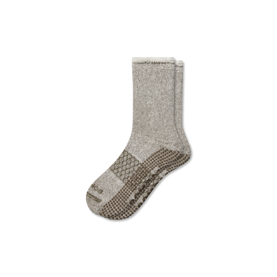 Women’s Roll-Top Merino Blend Gripper House Sock - Modern Touch