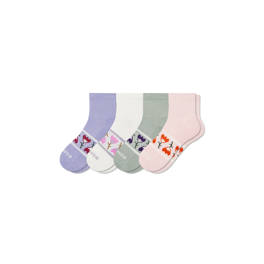 Women's Garden Party Quarter Sock 4-Pack - Soft Step