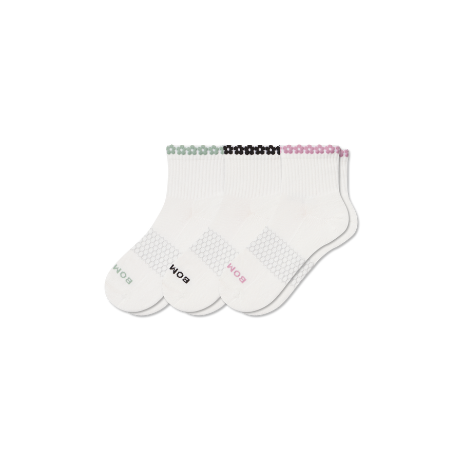 Women's Daisy Chain Quarter Sock 3-Pack - Daily Pick