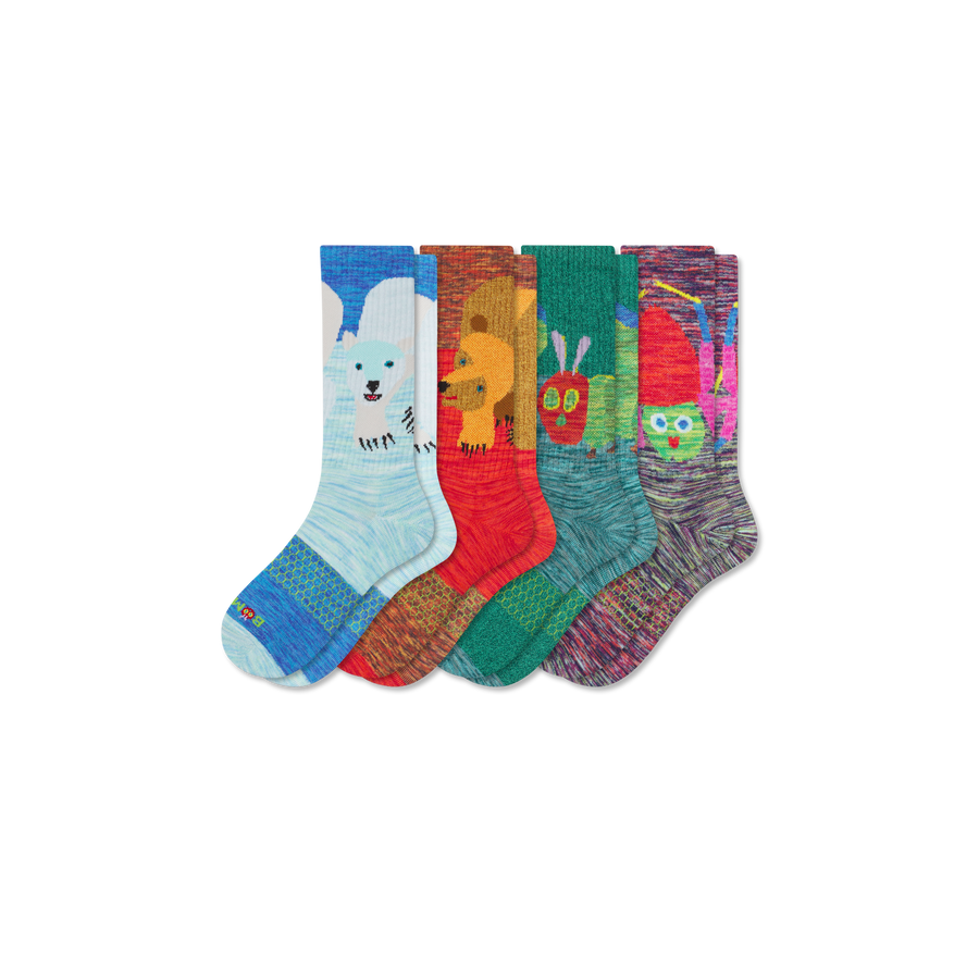 Adult Eric Carle Calf Sock 4-Pack - Fresh Step